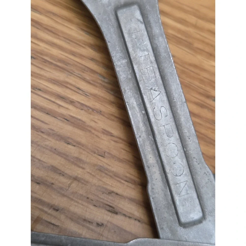 Vintage Aluminum Metal Nesting Oval Measuring Spoons With Ring US Std Set of 3